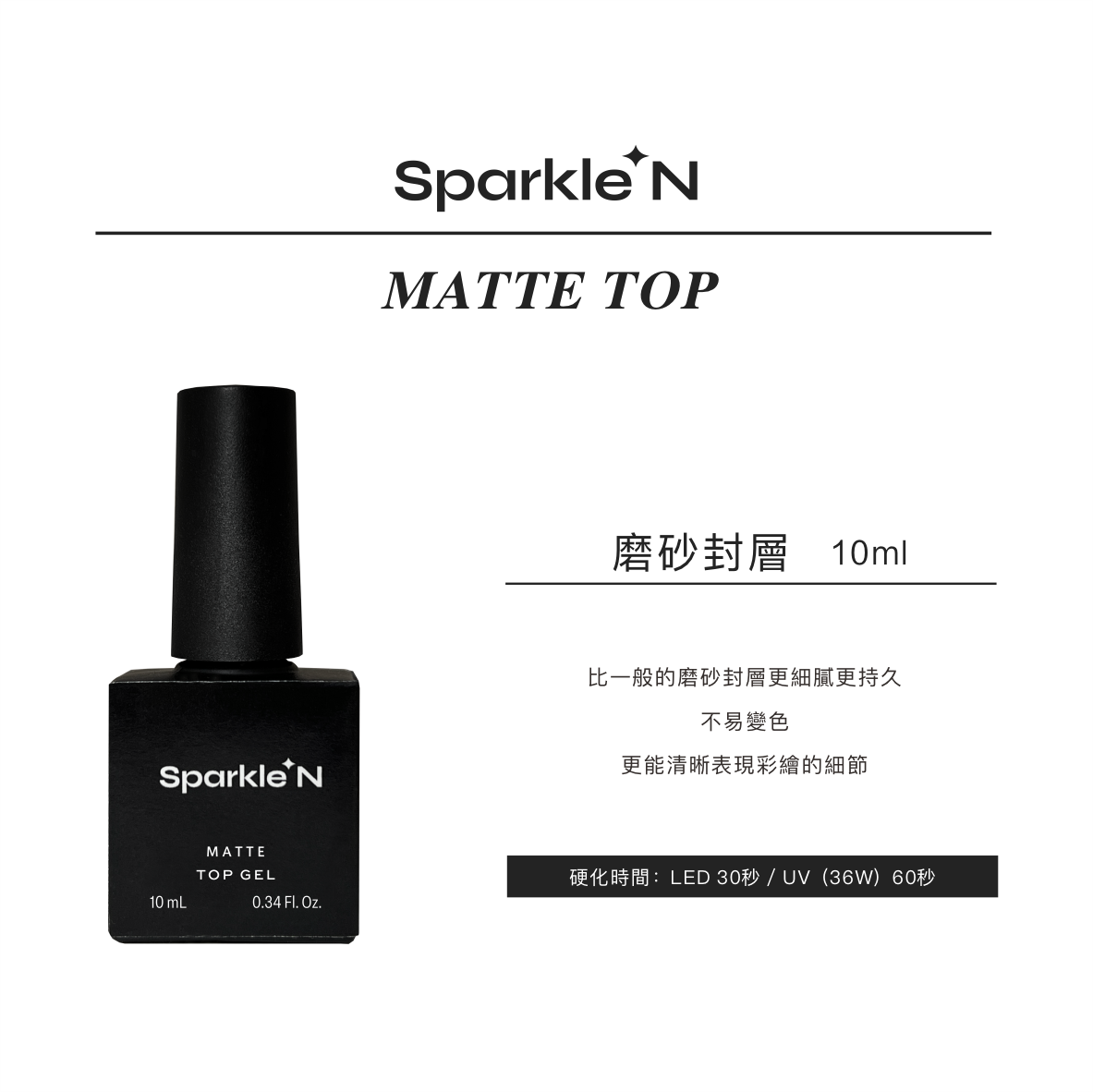 MATTE TOP GEL 支裝磨砂封層
