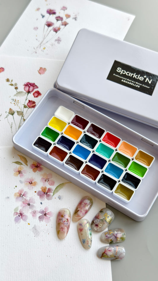 Sparkle'N 24-Color Artistic Watercolor Palette這款 Sparkle'N 24色藝術水彩顏料盤